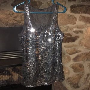 Express Sequin Lace Tank